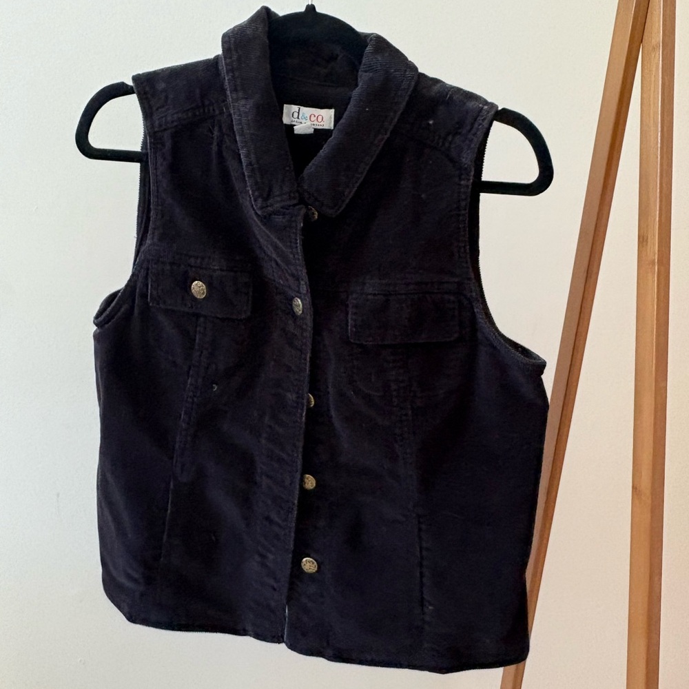 Denim&Co Black Sleeveless Jacket